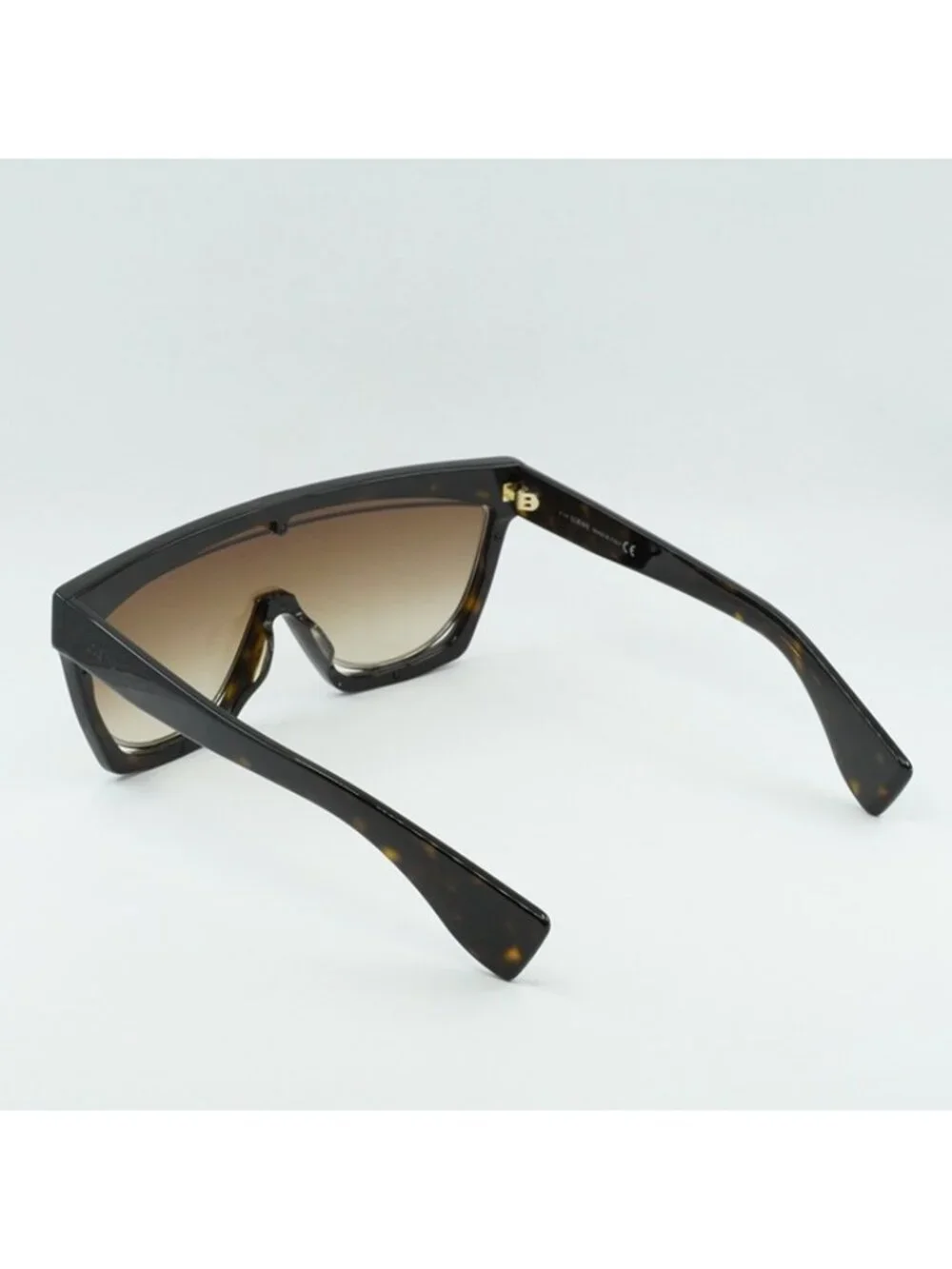 Loewe LW40012F 52F Sunglasses Dark Havana Shield Frame, Gradient Brown Lenses